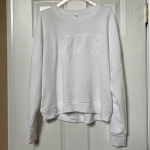 White Goals Fabletics Sweatshirt never worn large